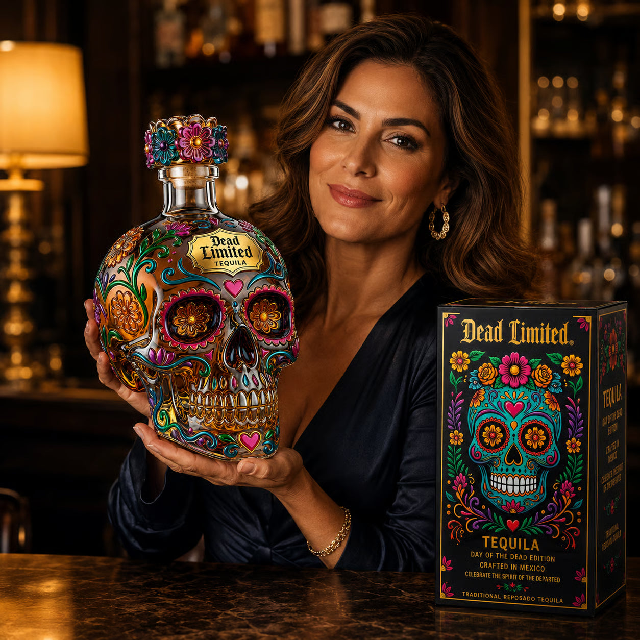🔥49% off 🍷Limited edition Day of the Dead tequila bottle🎁