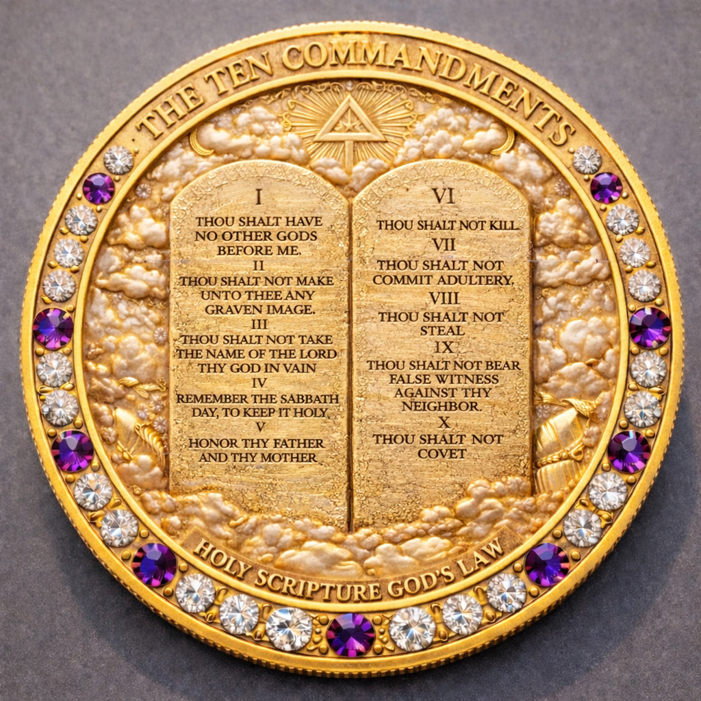 🏆Flash Sale 60% OFF - Jesus Christ & The Ten Commandments Commemorative Metal Medal