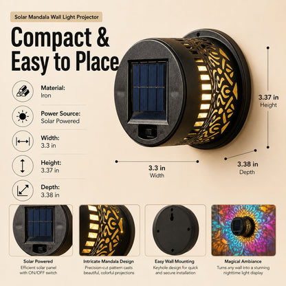 Solar-powered Bohemian Mandala Wall Lamp✨| 2026 Summer Special Edition Theme