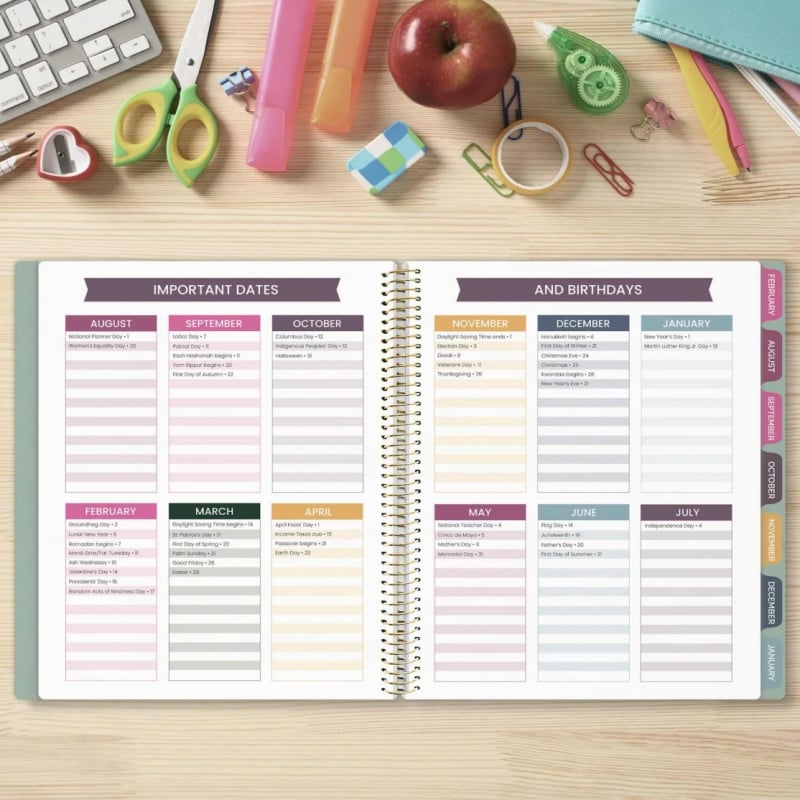 📚🧑‍🏫 2026-27 Teacher Planner | Interchangeable Cover ✨ Buy 2 Free Shipping (✨Hardcover)