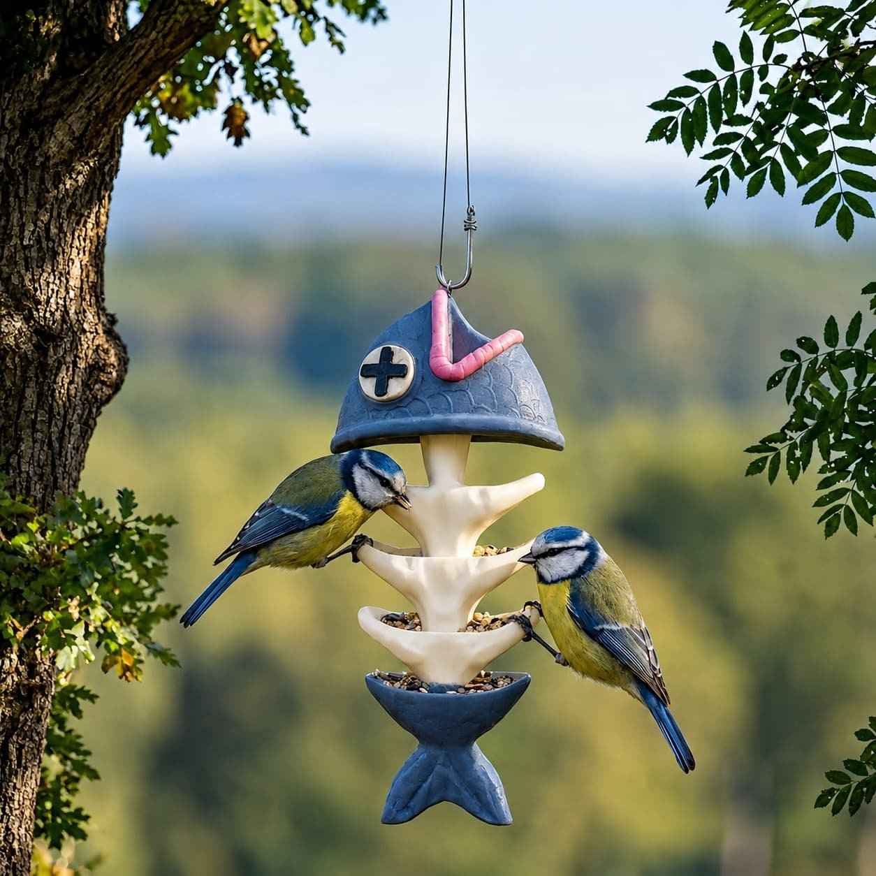 🐦Creative Fish Skeleton Hanging Bird Feeder