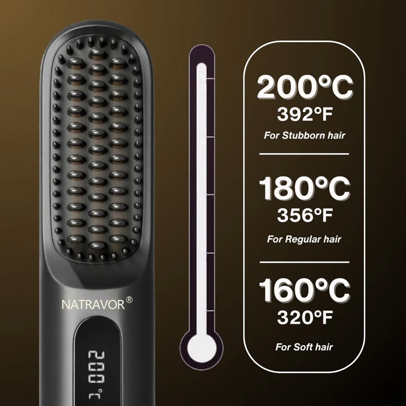 🏆 The Short Hair Specialist! The first smart styling comb designed specif  💖(Type-C charging design)