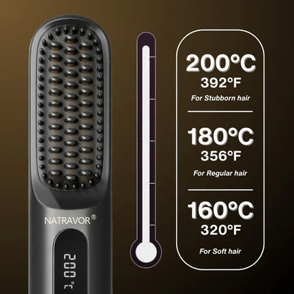 🏆 The Short Hair Specialist! The first smart styling comb designed specif  💖(Type-C charging design)