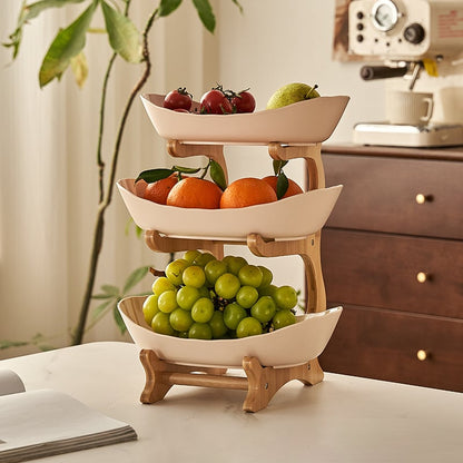 🍓2-Tier / 3-Tier Fruit Basket with Stand – Space-Saving Countertop Organizer