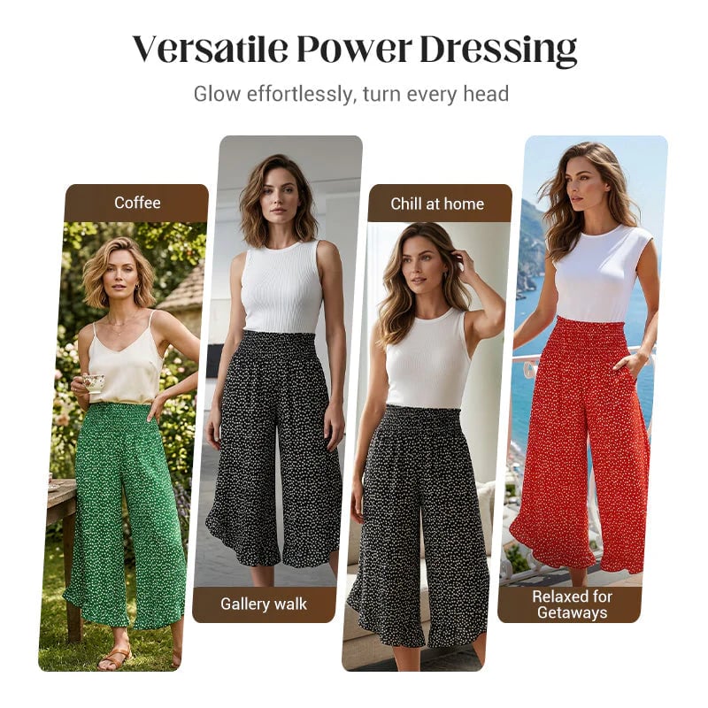🌓Last Day 49% OFF👖Women’s Flowy High Waist Wide-Leg Pants – Slimming, Comfy & Chic🌺