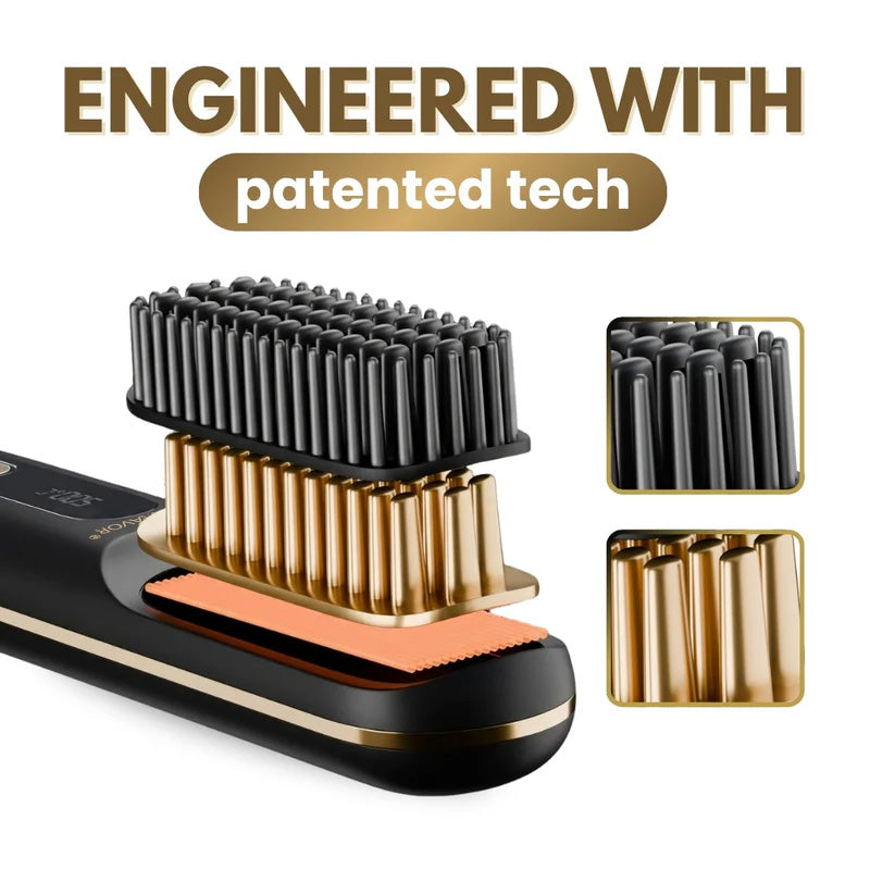 🏆 The Short Hair Specialist! The first smart styling comb designed specif  💖(Type-C charging design)