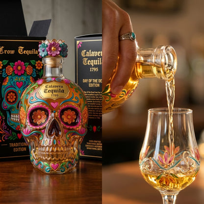 🔥49% off 🍷Limited edition Day of the Dead tequila bottle🎁