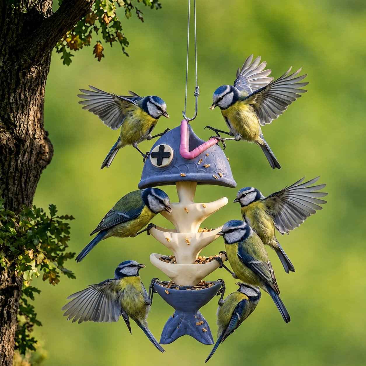 🐦Creative Fish Skeleton Hanging Bird Feeder