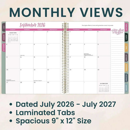 📚🧑‍🏫 2026-27 Teacher Planner | Interchangeable Cover ✨ Buy 2 Free Shipping (✨Hardcover)