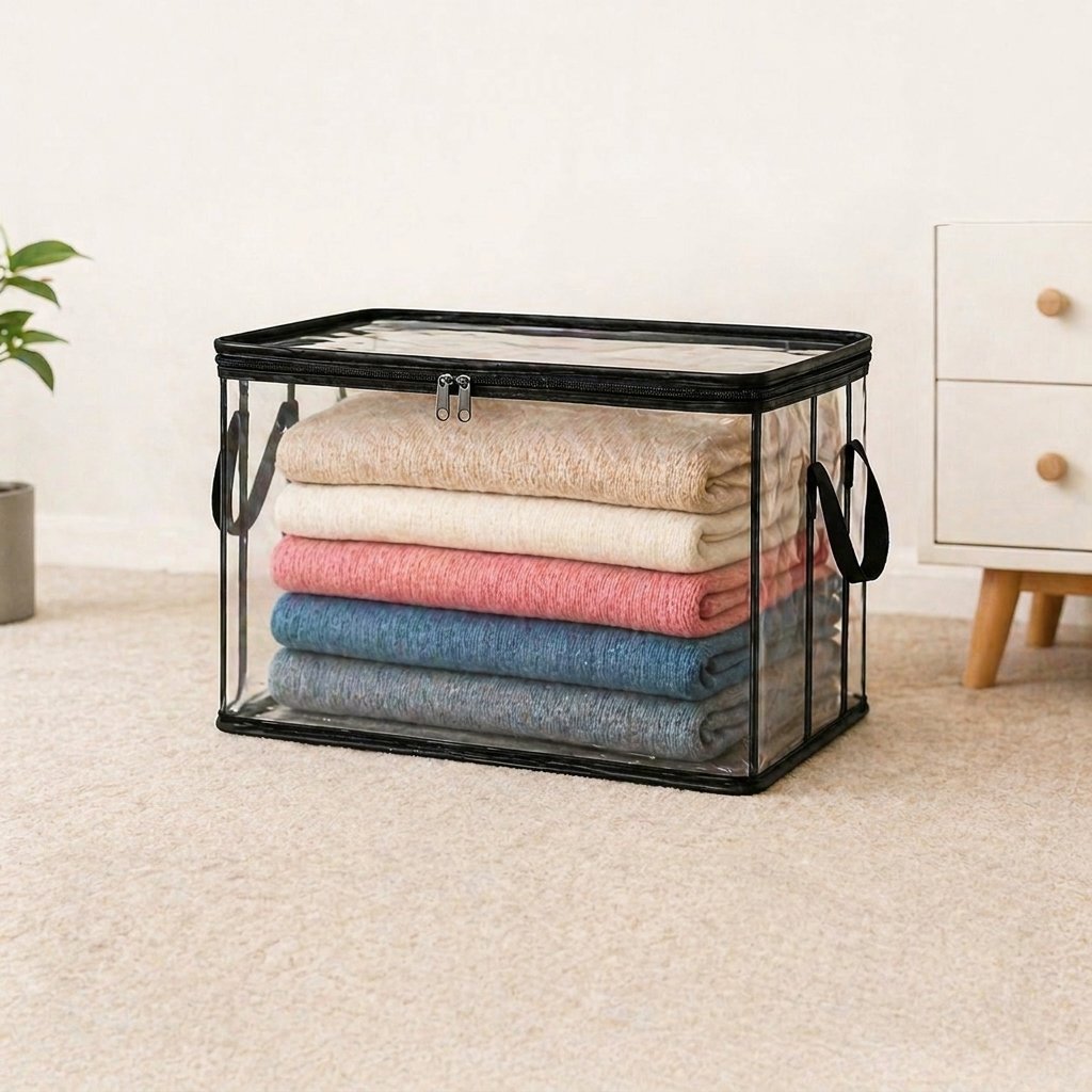 🎁 Summer Sale 50% OFF📦Large Heavy-Duty Thick Plastic Clear Storage Bag for Clothes, Moving & Storage