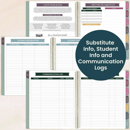 📚🧑‍🏫 2026-27 Teacher Planner | Interchangeable Cover ✨ Buy 2 Free Shipping (✨Hardcover)