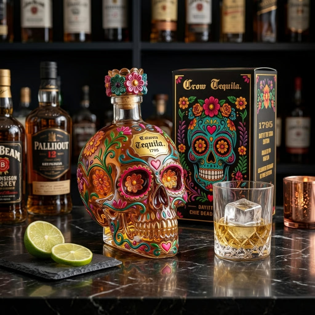 🔥49% off 🍷Limited edition Day of the Dead tequila bottle🎁