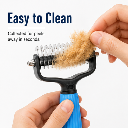 🐾 Double-Sided Stainless Steel Pet Dematting Comb, Shedding & Matted Hair Remover for Dogs & Cats
