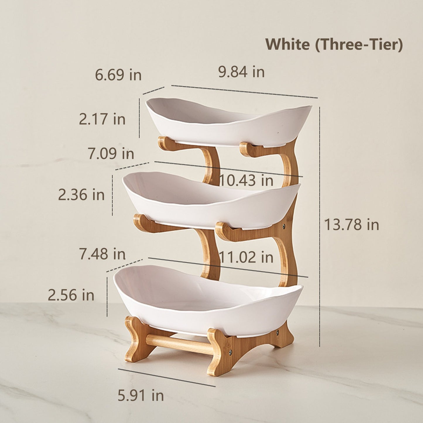 🍓2-Tier / 3-Tier Fruit Basket with Stand – Space-Saving Countertop Organizer