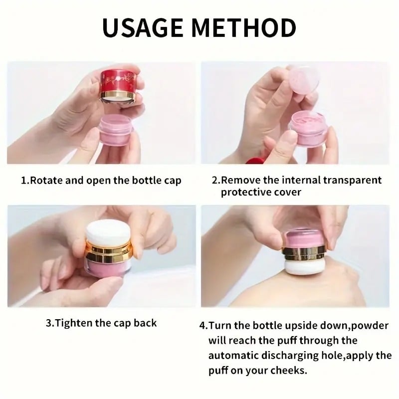 3-Piece Lazy Blush Set – Effortless Radiance in Seconds Quick, Natural-Looking Blush  Built-in Mirror 🪞