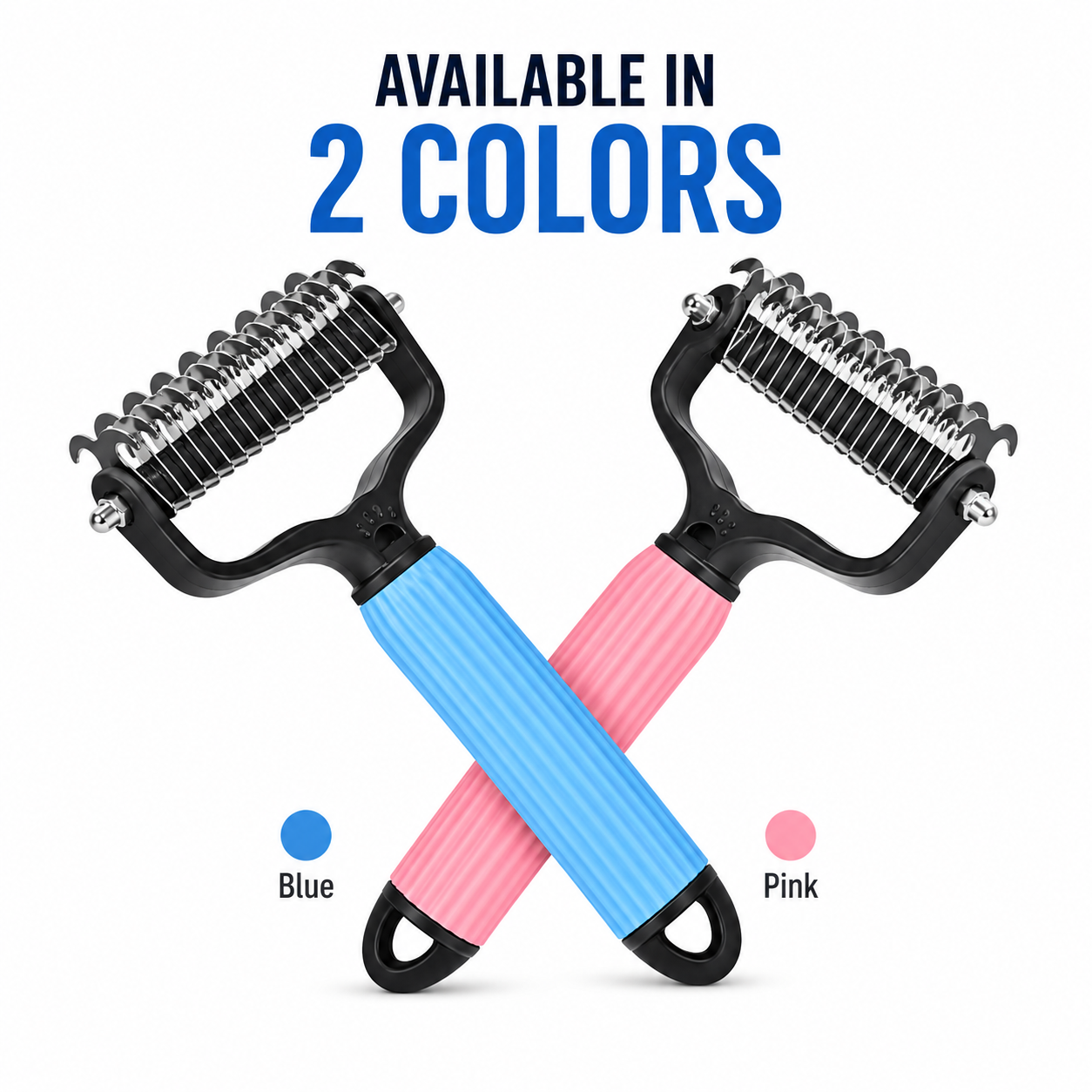 🐾 Double-Sided Stainless Steel Pet Dematting Comb, Shedding & Matted Hair Remover for Dogs & Cats