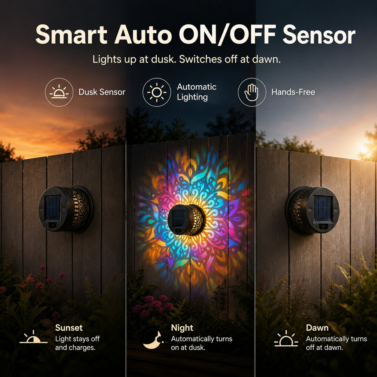 Solar-powered Bohemian Mandala Wall Lamp✨| 2026 Summer Special Edition Theme