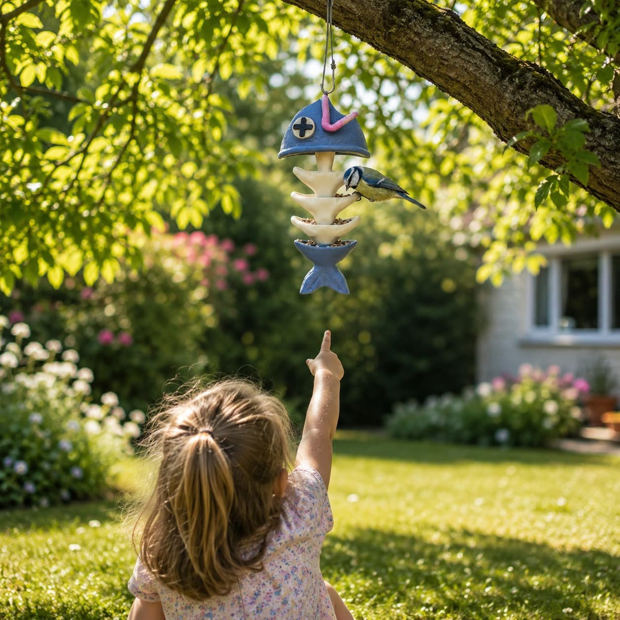 🐦Creative Fish Skeleton Hanging Bird Feeder