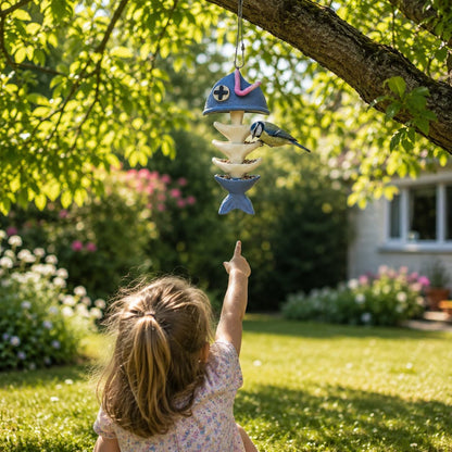 🐦Creative Fish Skeleton Hanging Bird Feeder