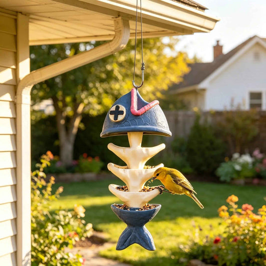 🐦Creative Fish Skeleton Hanging Bird Feeder