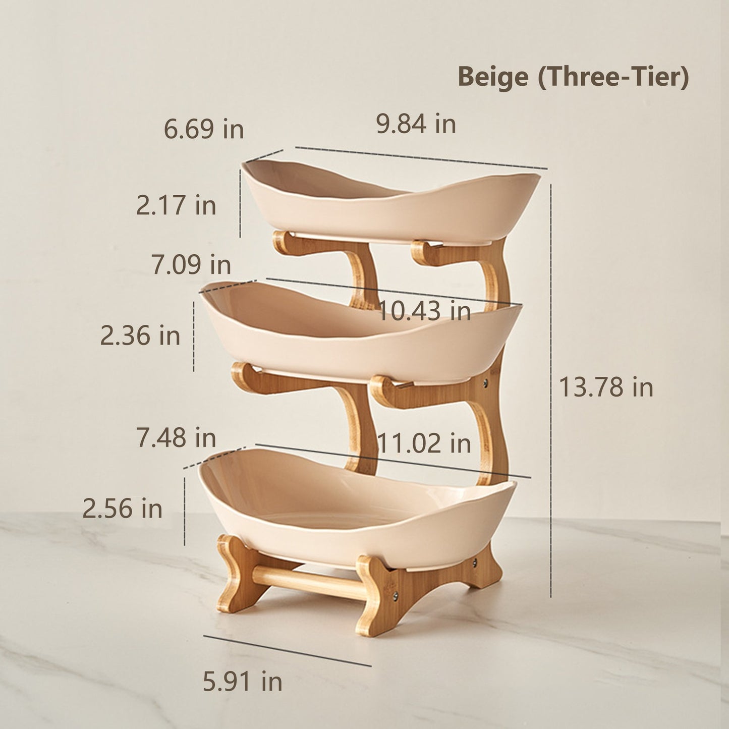 🍓2-Tier / 3-Tier Fruit Basket with Stand – Space-Saving Countertop Organizer