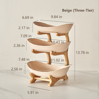 🍓2-Tier / 3-Tier Fruit Basket with Stand – Space-Saving Countertop Organizer