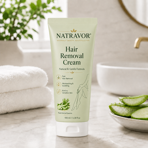 NATRAVOR® Natural Gentle Hair Removal Cream | For Women & Men, Sensitive Skin