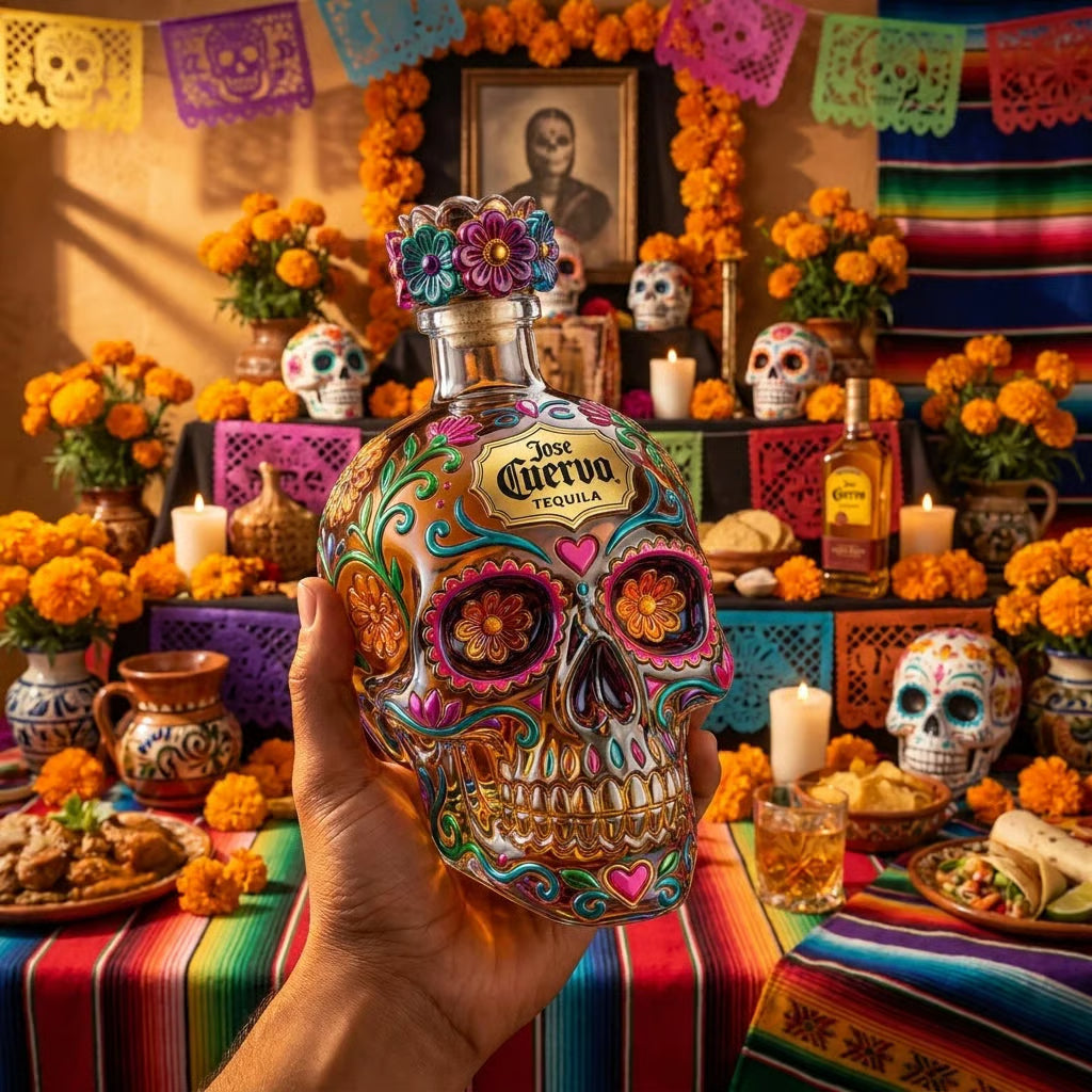 🔥49% off 🍷Limited edition Day of the Dead tequila bottle🎁