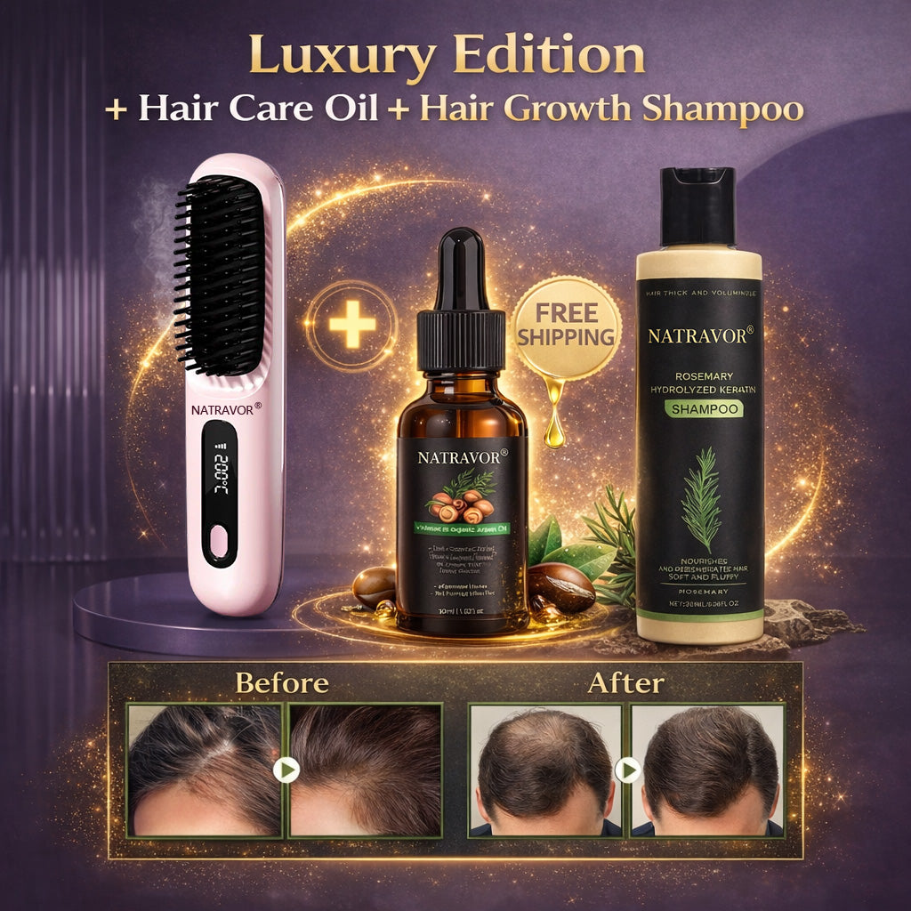 🏆 The Short Hair Specialist! The first smart styling comb designed specif  💖(Type-C charging design)