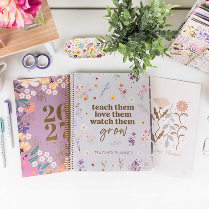 📚🧑‍🏫 2026-27 Teacher Planner | Interchangeable Cover ✨ Buy 2 Free Shipping (✨Hardcover)