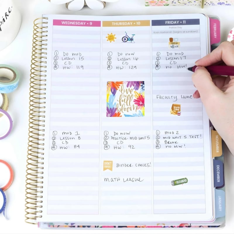 📚🧑‍🏫 2026-27 Teacher Planner | Interchangeable Cover ✨ Buy 2 Free Shipping (✨Hardcover)