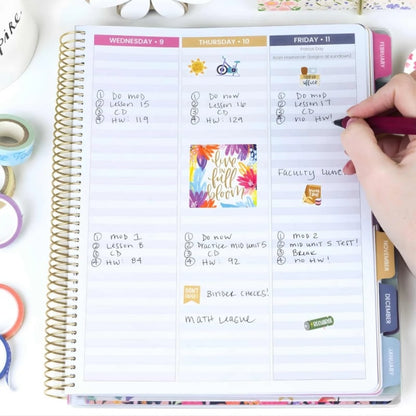 📚🧑‍🏫 2026-27 Teacher Planner | Interchangeable Cover ✨ Buy 2 Free Shipping (✨Hardcover)