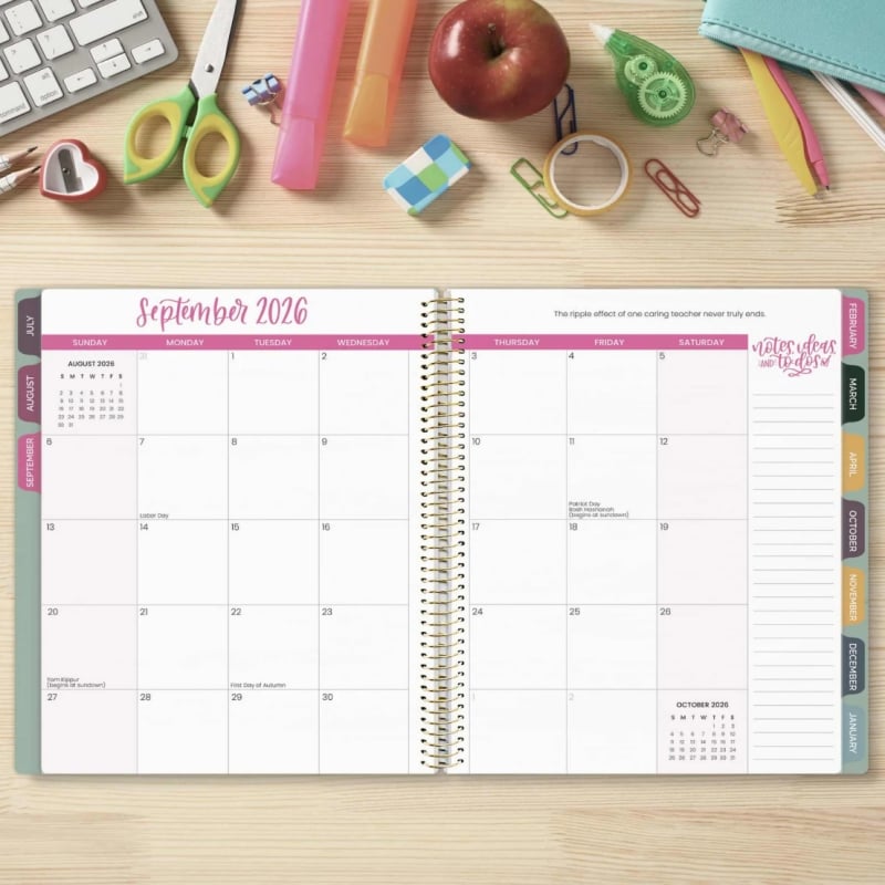 📚🧑‍🏫 2026-27 Teacher Planner | Interchangeable Cover ✨ Buy 2 Free Shipping (✨Hardcover)