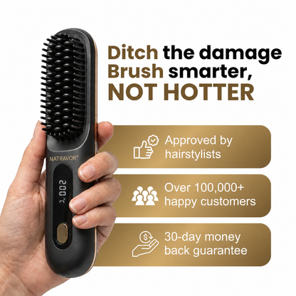 🏆 The Short Hair Specialist! The first smart styling comb designed specif  💖(Type-C charging design)