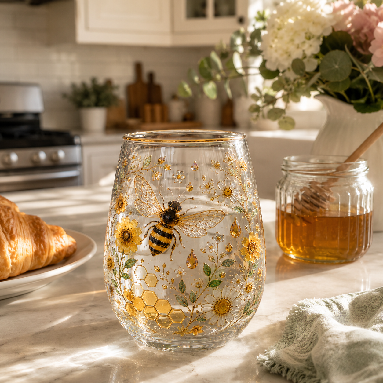 🌤️Sweetness, Hope & Joy 🐝 2026 Limited Edition Honey Bee Garden Glass Tea Cup