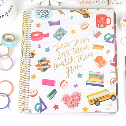 📚🧑‍🏫 2026-27 Teacher Planner | Interchangeable Cover ✨ Buy 2 Free Shipping (✨Hardcover)
