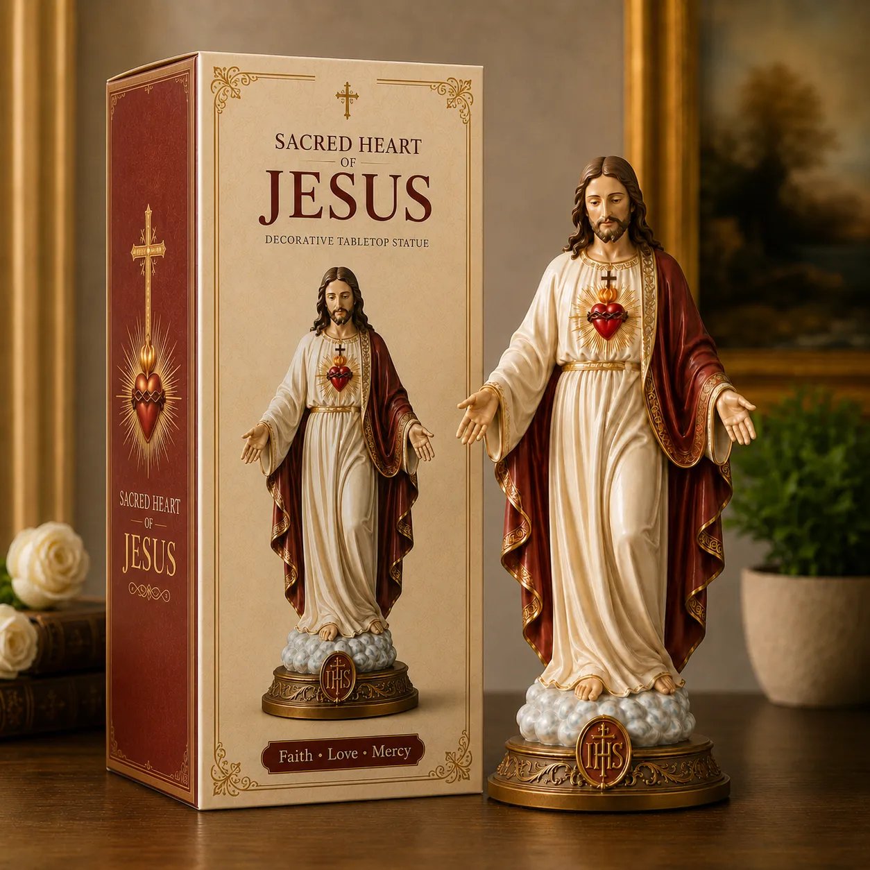 ✝️Sacred Heart of Jesus Statue (⏰8 in stock)