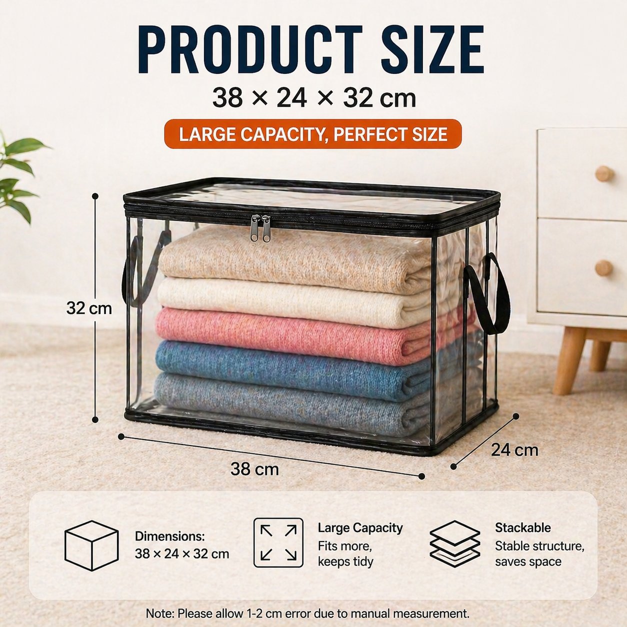 🎁 Summer Sale 50% OFF📦Large Heavy-Duty Thick Plastic Clear Storage Bag for Clothes, Moving & Storage
