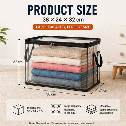 🎁 Summer Sale 50% OFF📦Large Heavy-Duty Thick Plastic Clear Storage Bag for Clothes, Moving & Storage