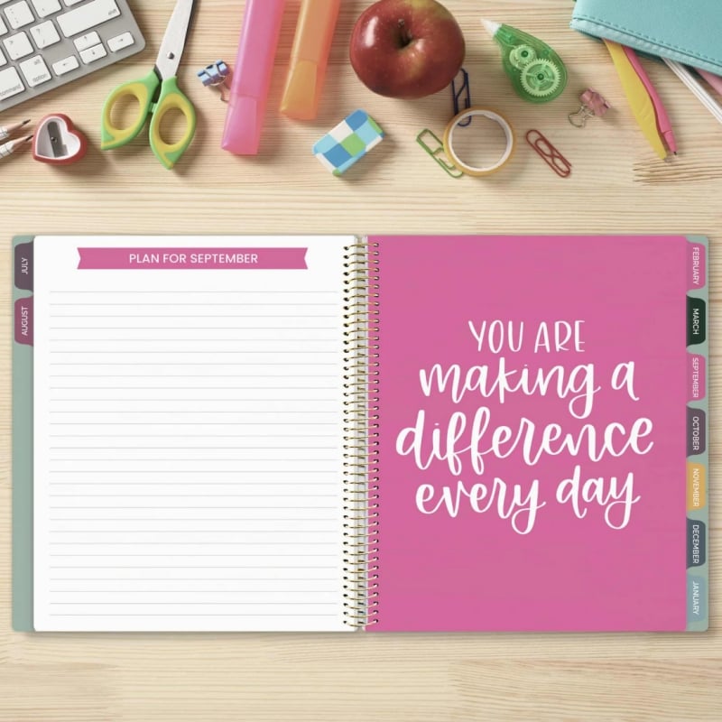 📚🧑‍🏫 2026-27 Teacher Planner | Interchangeable Cover ✨ Buy 2 Free Shipping (✨Hardcover)