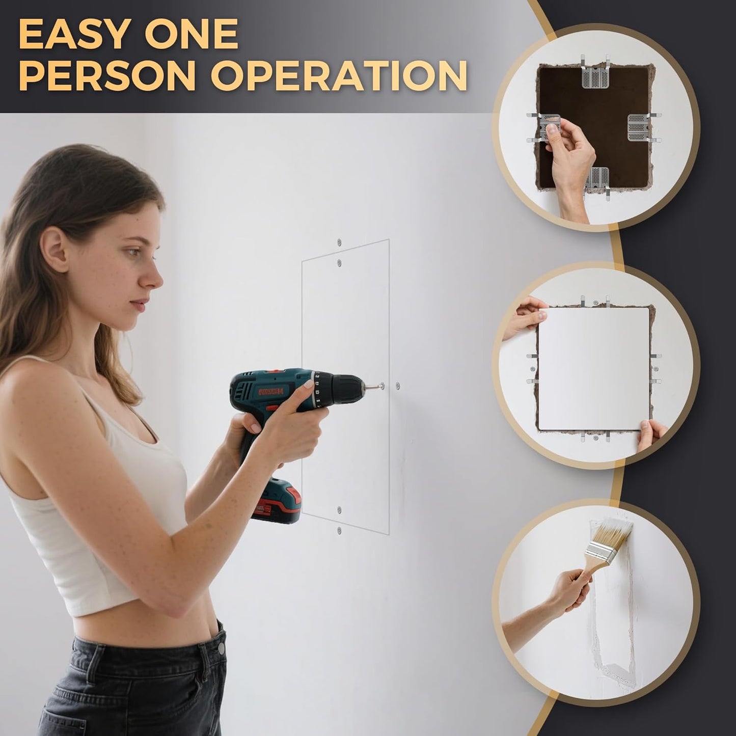 🔥Father’s Day 50% OFF🔥 - Drywall Repair Clips Kit - No-Stud Wall Patch Support