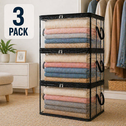 🎁 Summer Sale 50% OFF📦Large Heavy-Duty Thick Plastic Clear Storage Bag for Clothes, Moving & Storage