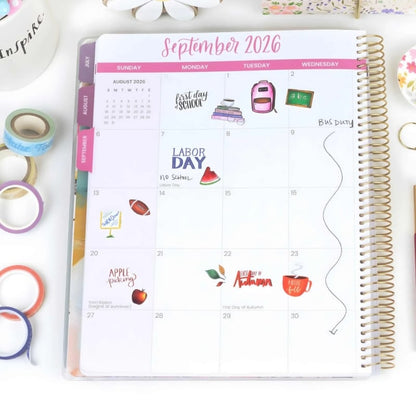 📚🧑‍🏫 2026-27 Teacher Planner | Interchangeable Cover ✨ Buy 2 Free Shipping (✨Hardcover)