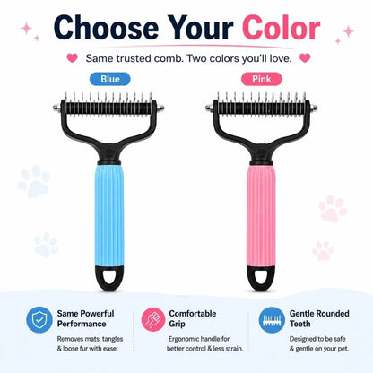 🔥Last Day Flash Sale 60% OFF❤️Stainless Steel Pet Dematting & Deshedding Comb