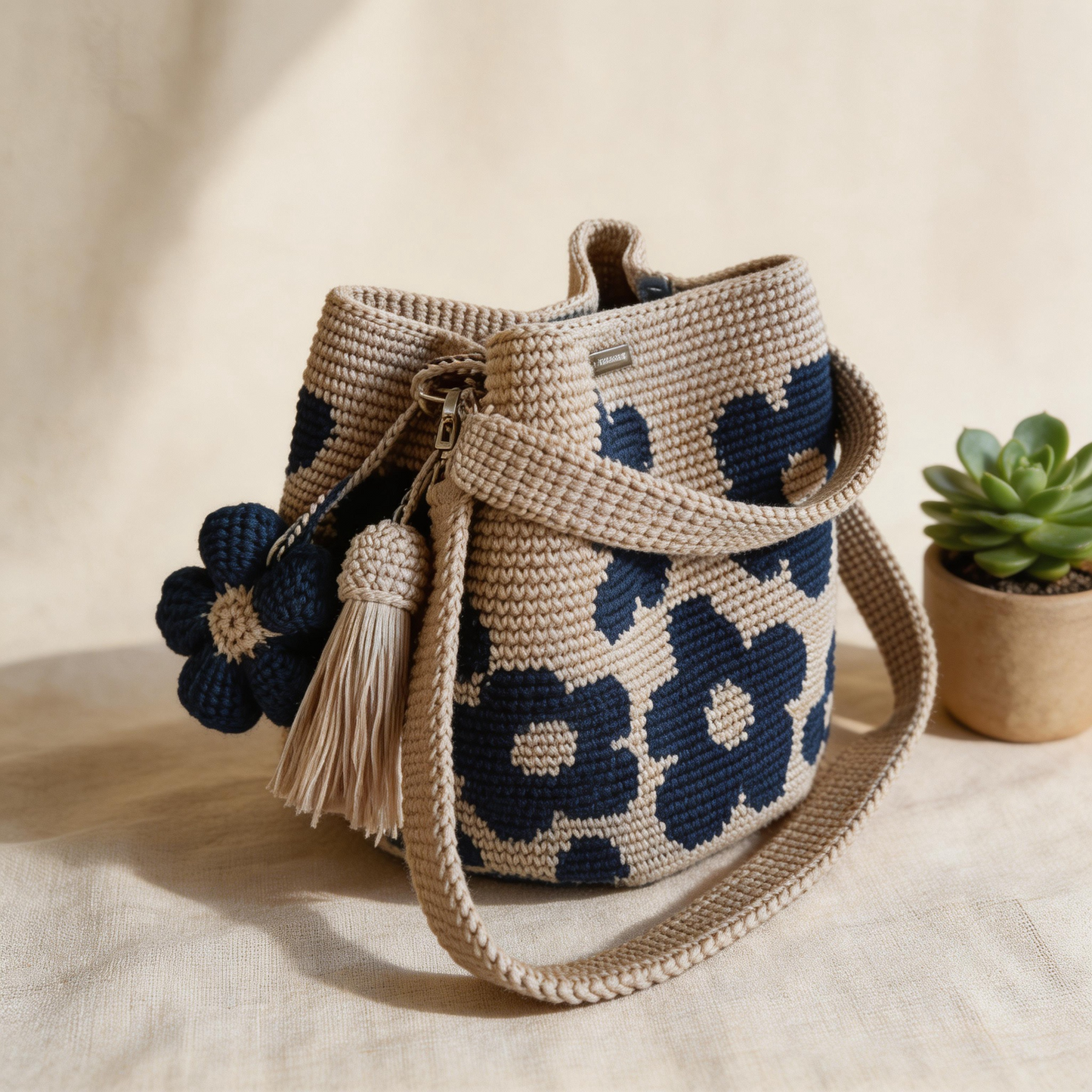 ✨Handmade Crochet Flower Tote 🌼