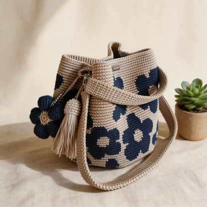 ✨Handmade Crochet Flower Tote 🌼