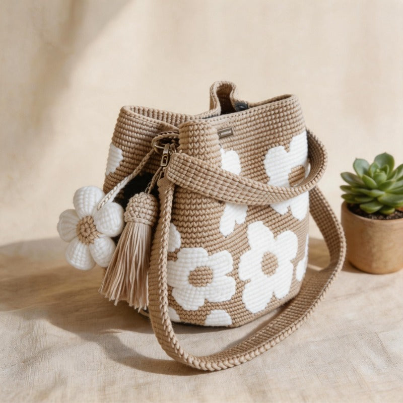 ✨Handmade Crochet Flower Tote 🌼
