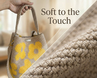 ✨Handmade Crochet Flower Tote 🌼